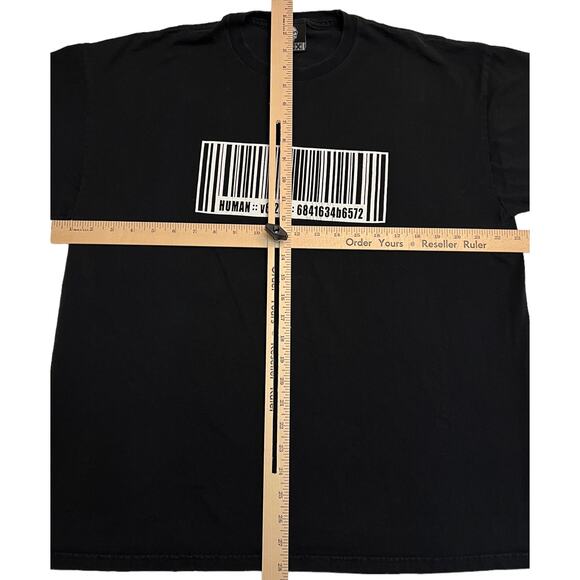 J!NX Vintage Human Barcode Shirt XL Black Tech Gamer Tee Cyberpunk Style Jinx - Picture 7 of 7